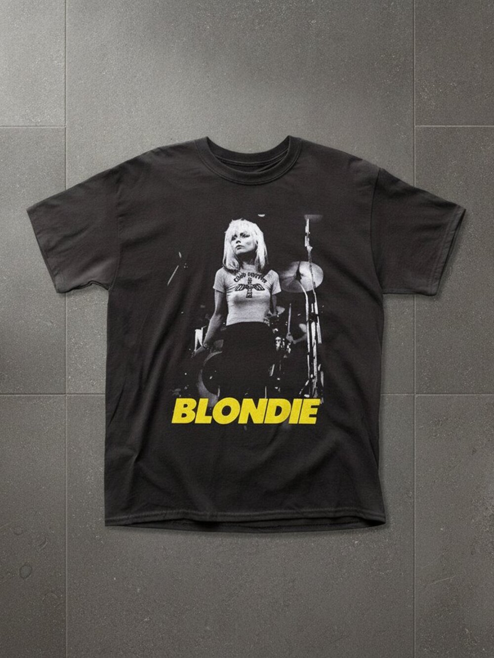Blondie Funtime Stage Photo Punk Rock Vintage Black Graphic T-Shirt